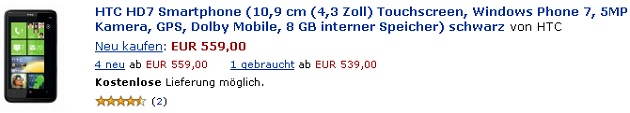 htc hd7 amazon