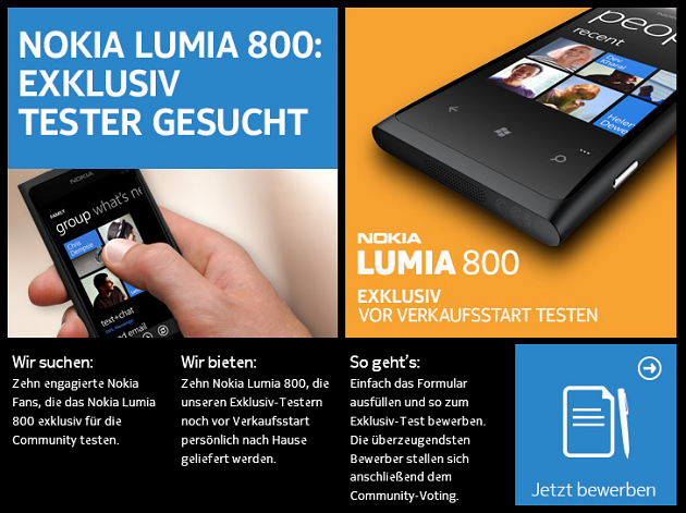 nokia lumia 800 facebook tester