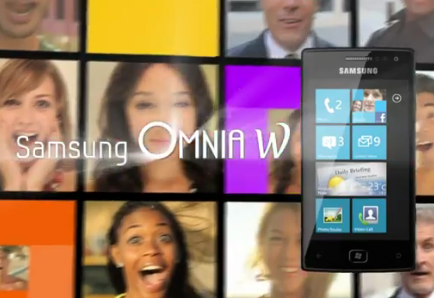 samsung omnia w spot