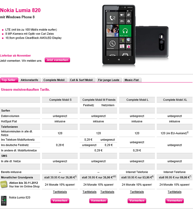Nokia Lumia 820 Telekom