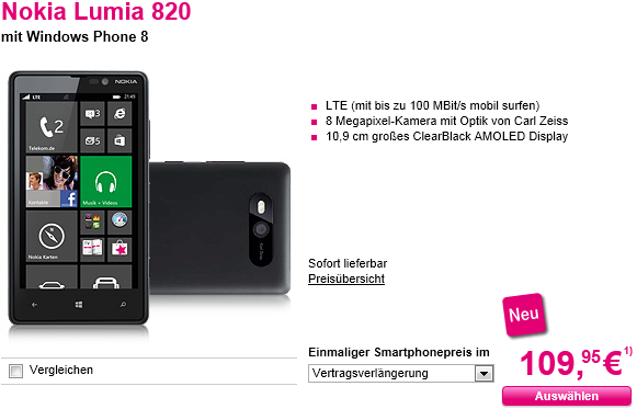 Nokia Lumia 820 Telekom