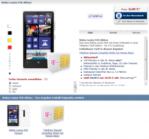 Nokia Lumia 920 Aktion