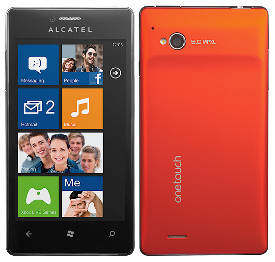 alcatel one touch view windows phone 7_8 hardware