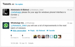 WhatsApp Verbesserungen Twitter