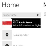 Startbildschirm der Radio.de-App