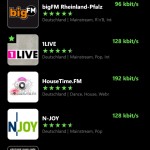 Die Radio.de App schlägt ähnliche Sender vor