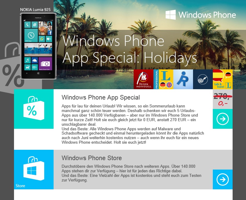 Windows Phone App Special Holidays