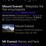 Bing Suche Windows Phone 8 - Snapshot Ort