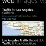 Bing Suche Windows Phone 8 - Sofortantwort Verkehrinfos