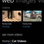 Bing Suche Windows Phone 8 - Videosuche