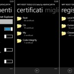 Zahlreiche Einstellmöglichkeiten der Wp7 Root Tools