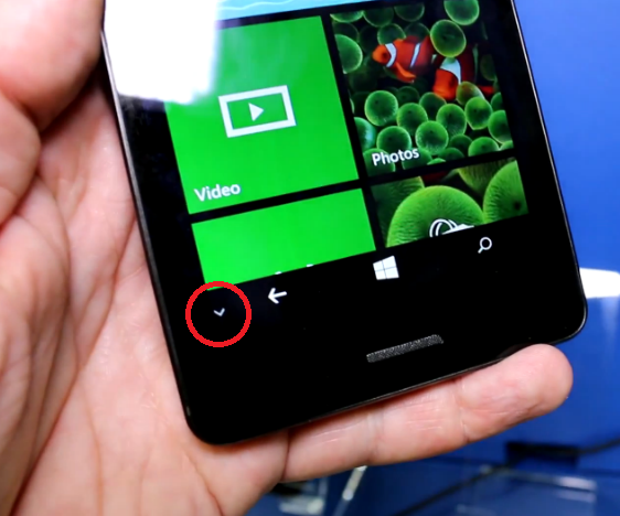 Windows Phone 8.1 Onscreen Tasten