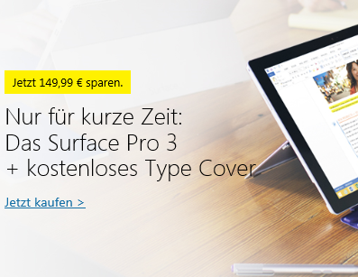 Surface Pro 3 Deal Type Cover