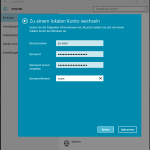 Verbindung zum Microsoft-Konto beenden.