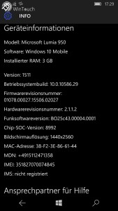 Lumia 950 Software